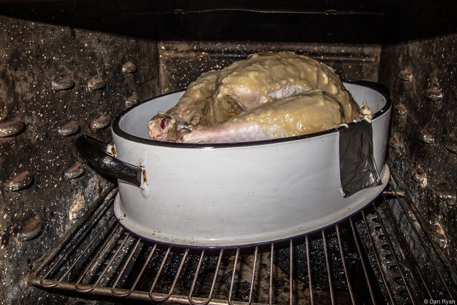 The turkey goes into the oven...
Brisbane, California, Thanksgiving Day 2020